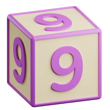 Number Nine  3D Icon