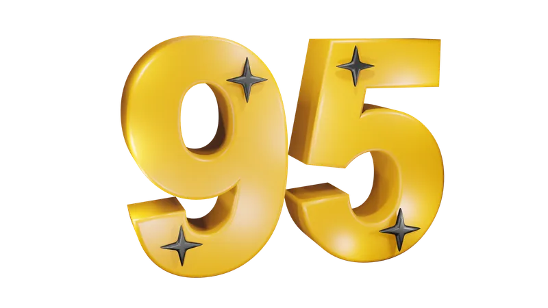 Number Ninety Five  3D Icon