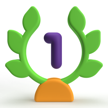 Number One  3D Icon