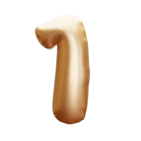Number One  3D Icon