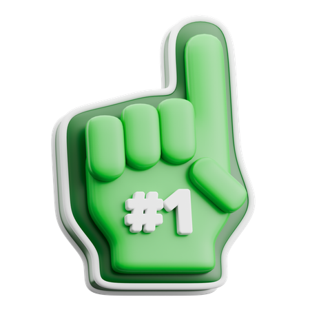 Number One Foam Finger  3D Icon