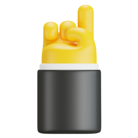 Number One Hand Gesture  3D Icon