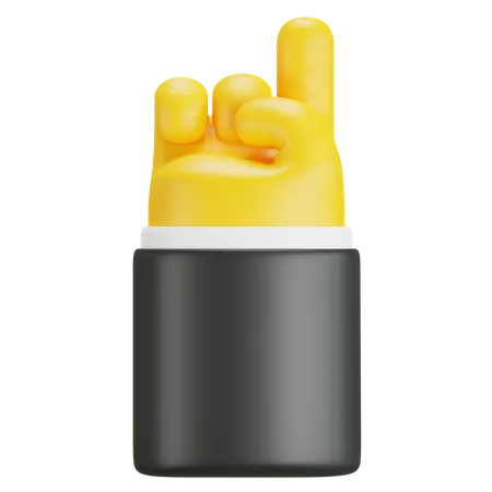 Number One Hand Gesture  3D Icon