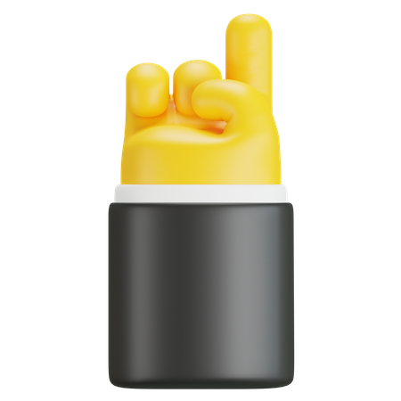 Number One Hand Gesture  3D Icon