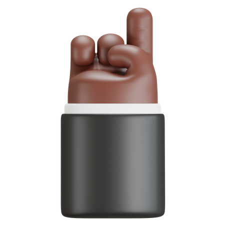 Number One Hand Gesture  3D Icon