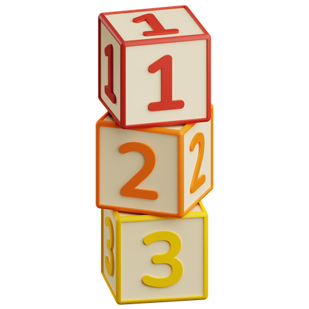Number One Two Three  3D Icon