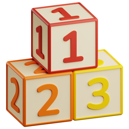 Number One Two Three  3D Icon
