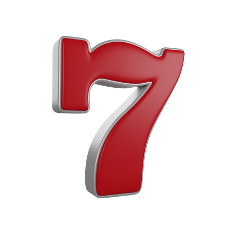 Number seven  3D Icon