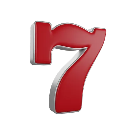 Number Seven Is Lucky 3D Icon