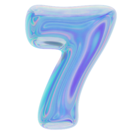 Number Seven  3D Icon