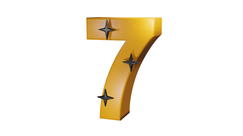 Number Seven  3D Icon