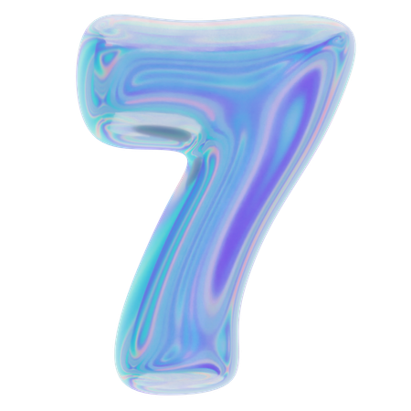 Number Seven  3D Icon