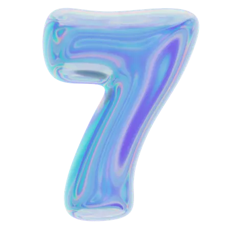 Number Seven  3D Icon