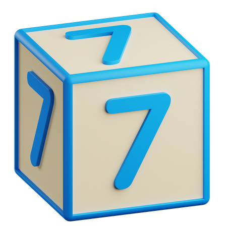 Number Seven  3D Icon