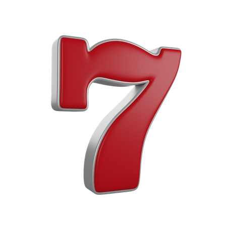Number seven  3D Icon