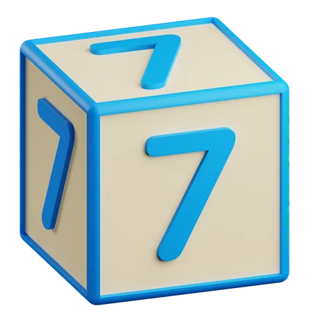 Number Seven  3D Icon
