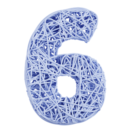 Number Six  3D Icon