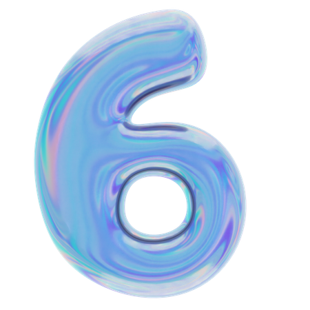 Number Six  3D Icon