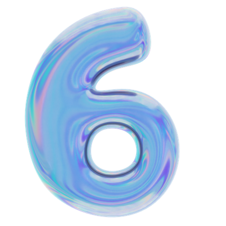 Number Six  3D Icon
