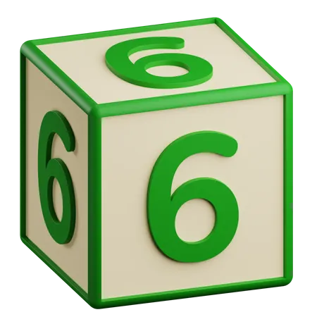 Number Six  3D Icon