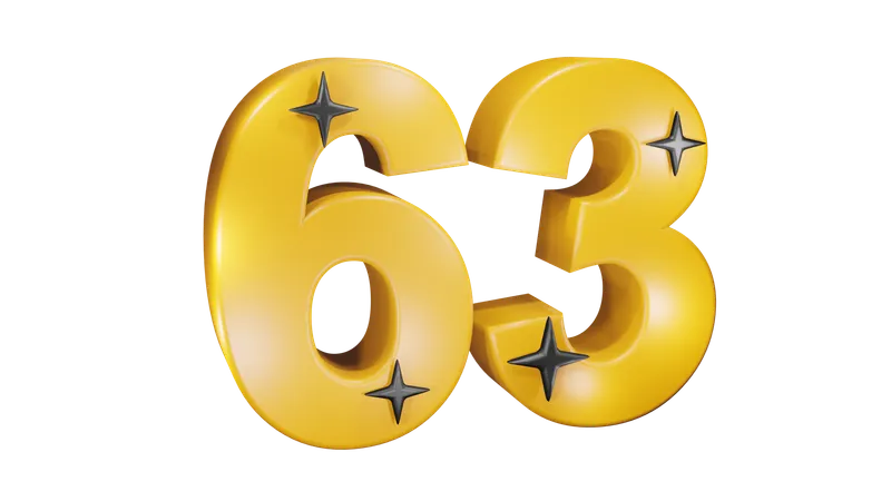 Number Sixty  3D Icon