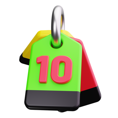 Number Tag  3D Icon