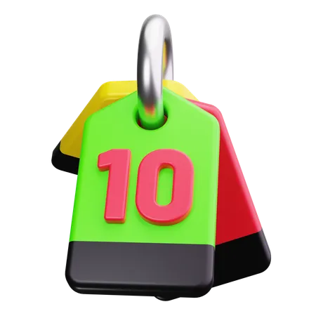 Number Tag  3D Icon