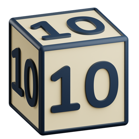 Number Ten  3D Icon