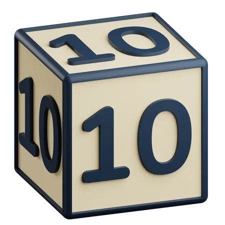 Number Ten  3D Icon