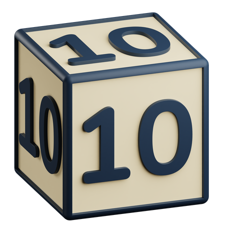 Number Ten  3D Icon