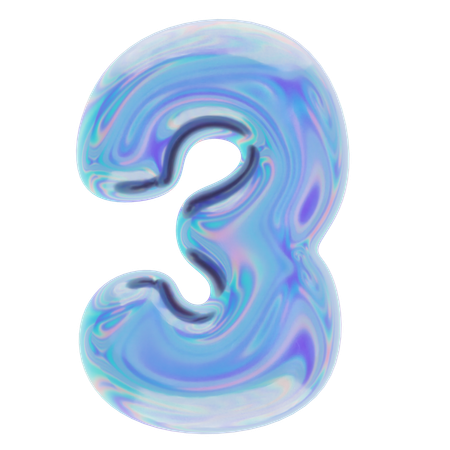 Number Three  3D Icon