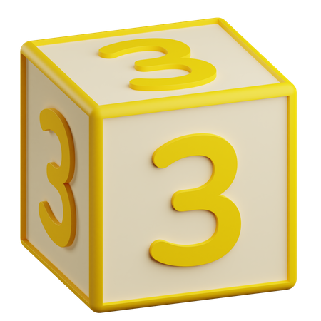 Number Three  3D Icon