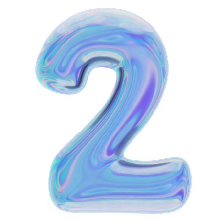 Number Two  3D Icon