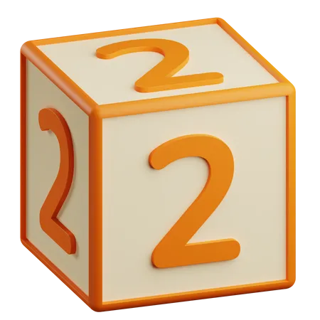 Number Two  3D Icon