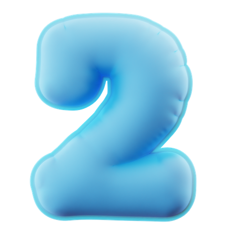 Number Two  3D Icon