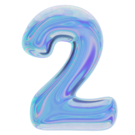 Number Two  3D Icon