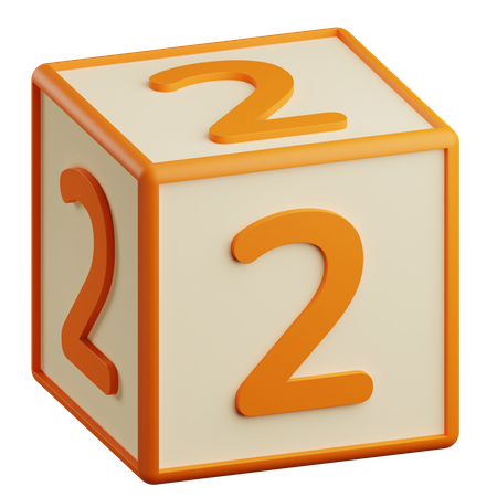 Number Two  3D Icon