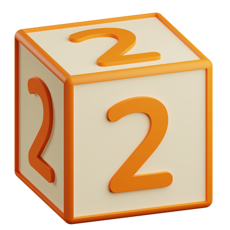Number Two  3D Icon