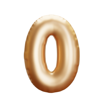 Number Zero  3D Icon