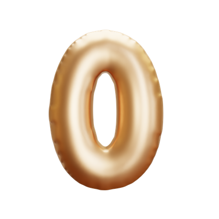 Number Zero  3D Icon