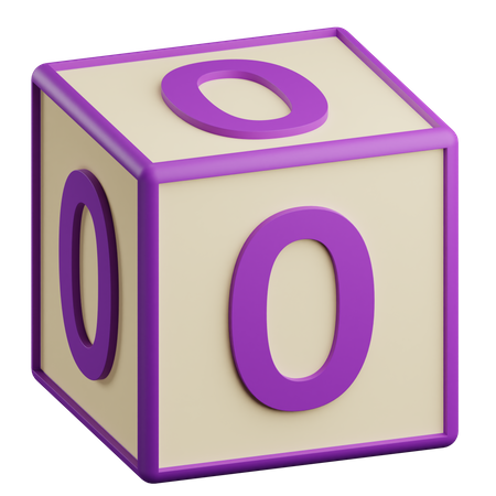 Number Zero  3D Icon