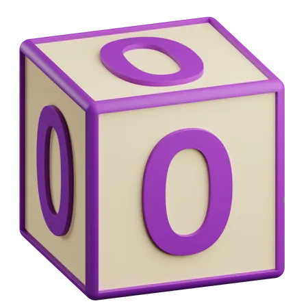 Number Zero  3D Icon