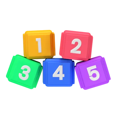 Numeric Blocks  3D Icon