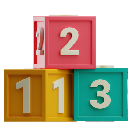 Numeric Blocks  3D Icon