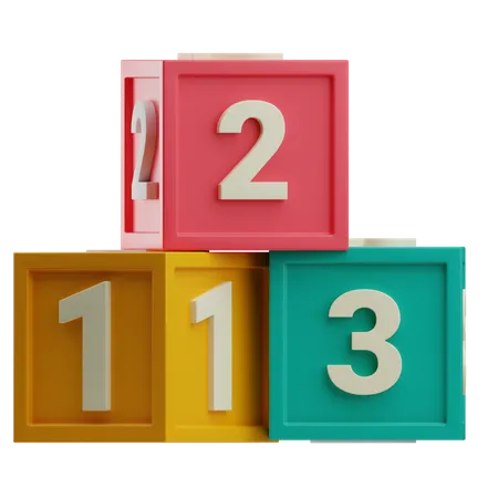 Numeric Blocks  3D Icon