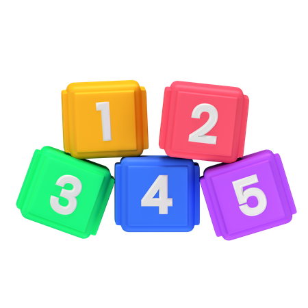Numeric Blocks  3D Icon
