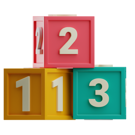 Numeric Blocks  3D Icon