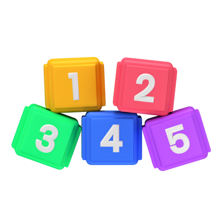 Numeric Blocks  3D Icon