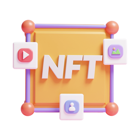 NFT numérique  3D Icon