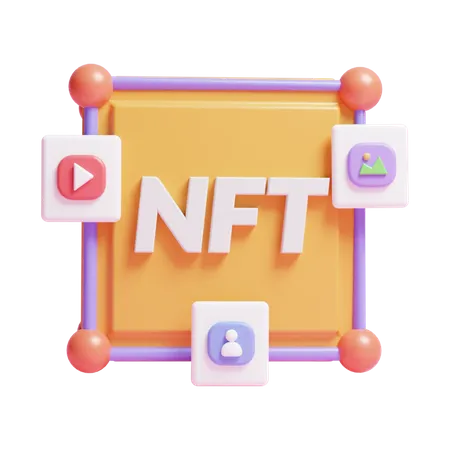 NFT numérique  3D Icon